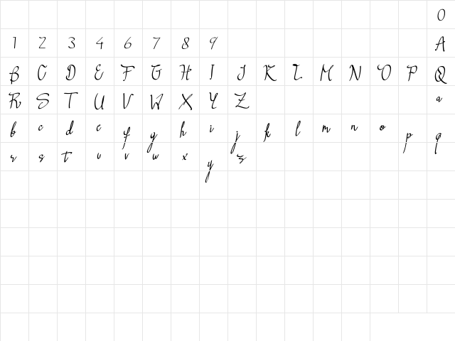 Morning Blow Regular font glyphpreview