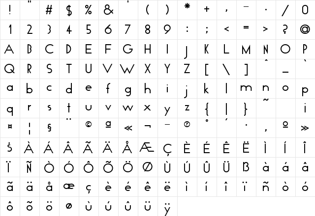Ticker Tape Regular font glyphpreview
