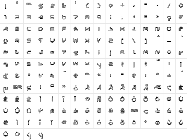 Lexigraph Regular font glyphpreview