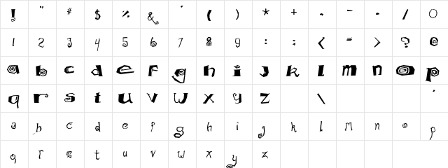 Something Regular font glyphpreview