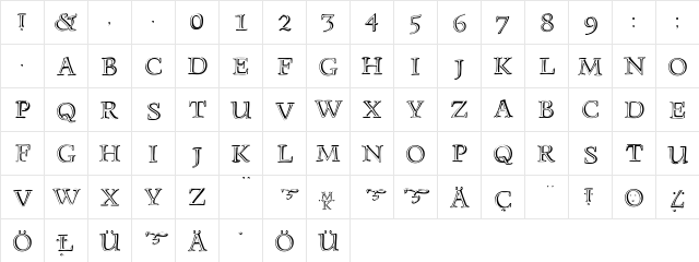 MonumentA Regular font glyphpreview