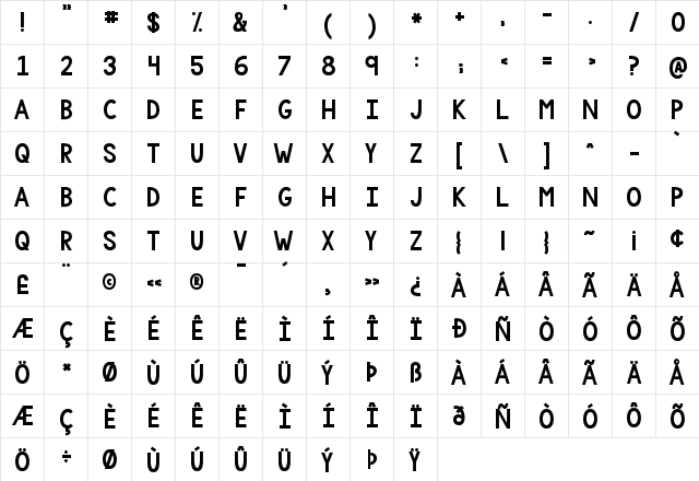 KG One More Light Regular font glyphpreview