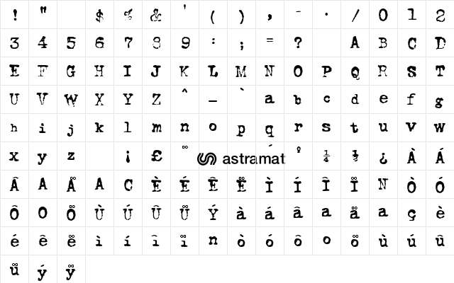 FoxScript Normal font glyphpreview