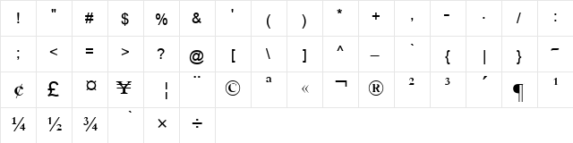 Urdu Naskh Asiatype Regular font glyphpreview