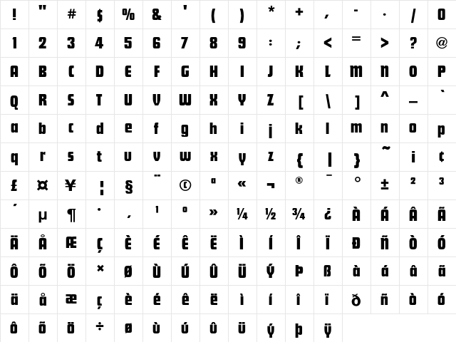 FuturaDisplayEF Regular font glyphpreview