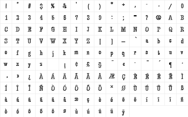 EgizioTConRe1 Regular font glyphpreview