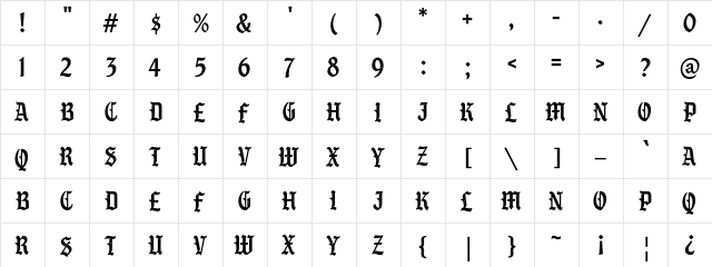 S&S GreyHood Seven Regular font glyphpreview
