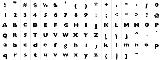 ChunkoBlocko Regular font glyphpreview