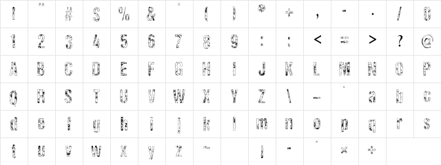 RockBiter Regular font glyphpreview