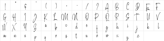 Morristone Demo Regular font glyphpreview