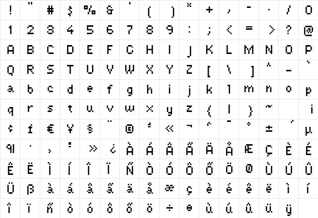 Lexipa Regular font glyphpreview