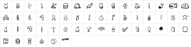 Tombots Regular font glyphpreview