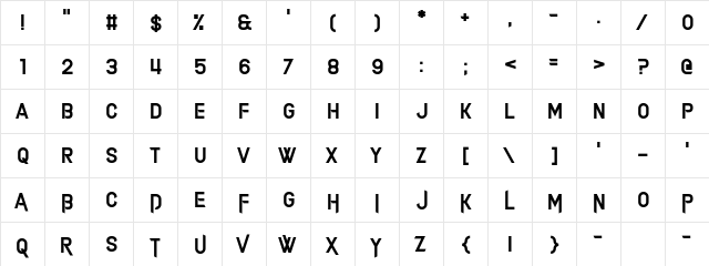 Alimony Regular font glyphpreview