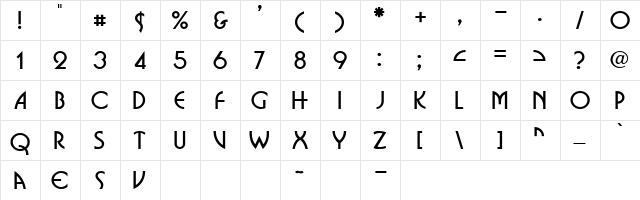 Silastic Regular font glyphpreview