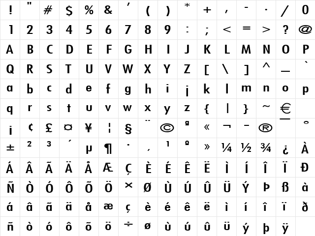 FujiExtended Normal font glyphpreview