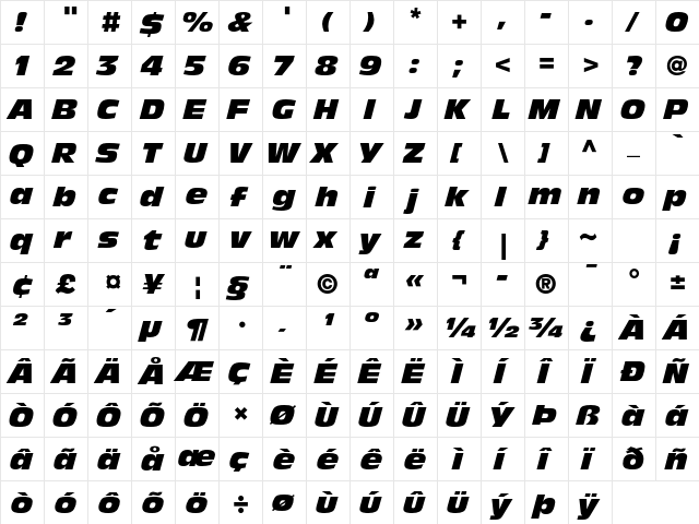 Antique Olive Std Nord Italic font glyphpreview