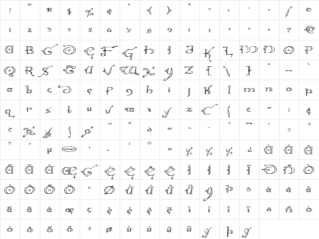 Holly Jingle Expanded Expanded font glyphpreview