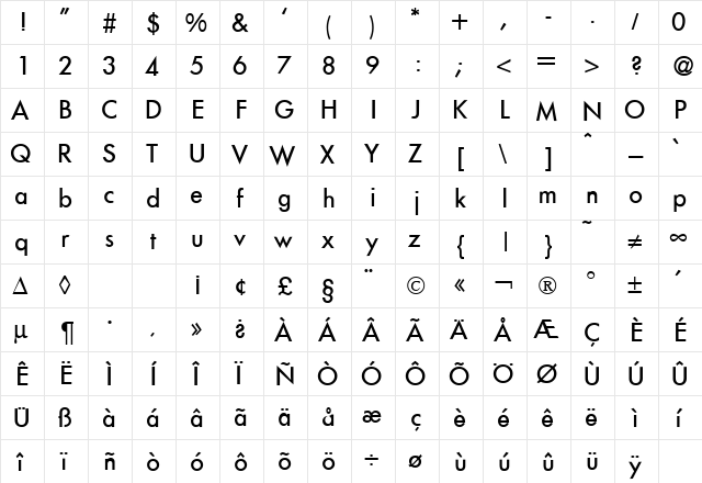 FunctionTwoMedium Regular font glyphpreview