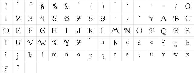 St. Nicholas Regular font glyphpreview