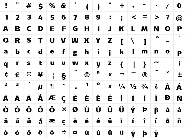 ITCMixage-Black Black font glyphpreview