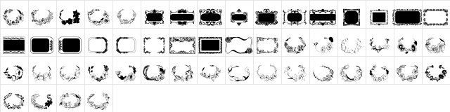 Floral Settings Regular font glyphpreview