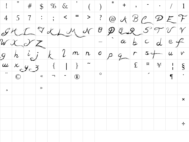 Teaser Houses Regular font glyphpreview