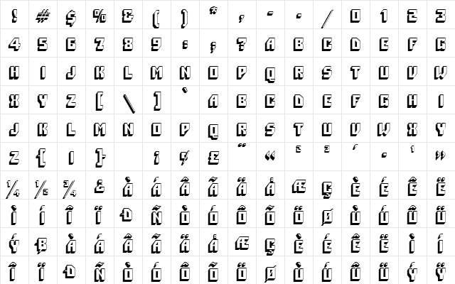 PT Flattop Normal font glyphpreview