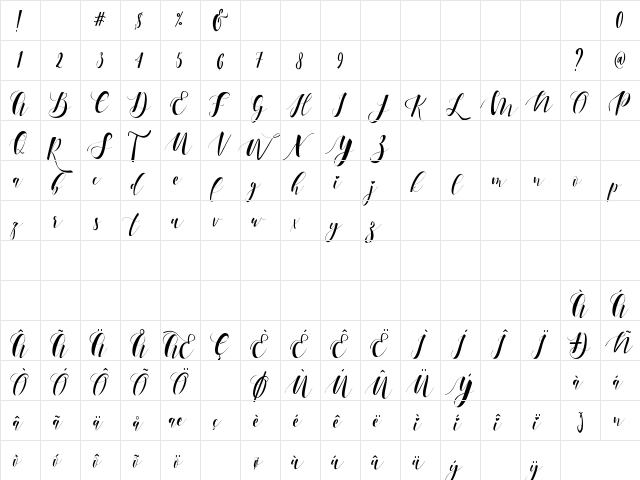 Ectomorph Regular font glyphpreview
