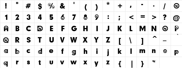 Air Cooler Regular font glyphpreview