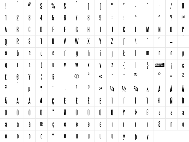 Steelfish Regular font glyphpreview