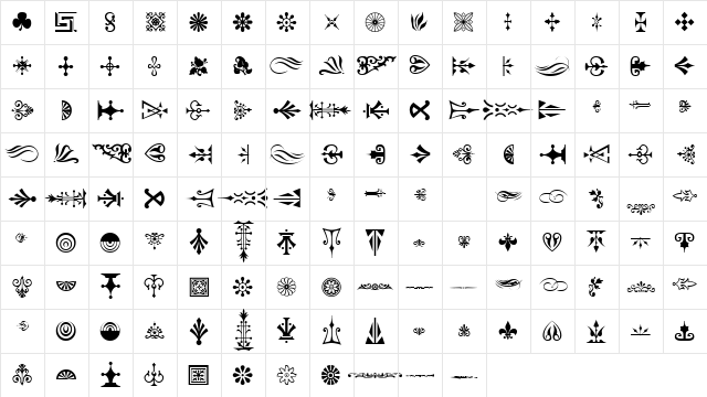 Ornament_TM Normal font glyphpreview