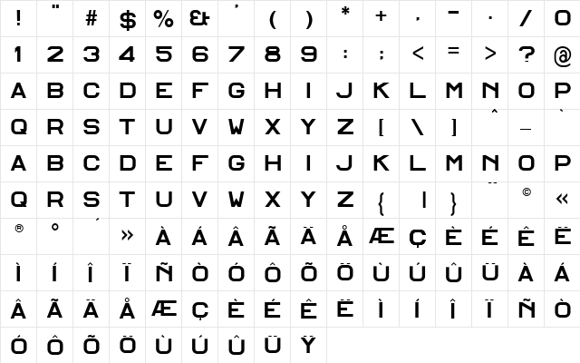 Alfphabet IV font glyphpreview