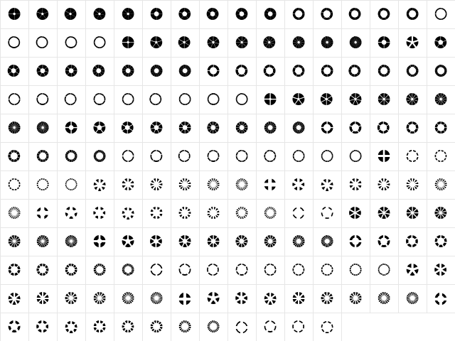 Matonomannaka Regular font glyphpreview