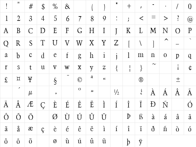 Cheesecake 6 Regular font glyphpreview