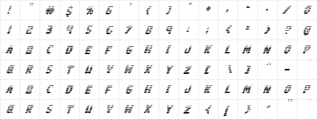 Johnny Torch Gradient Italic Italic font glyphpreview