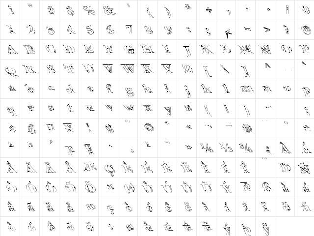 FZ ROMAN 25 SPOTTED LEFTY Normal font glyphpreview