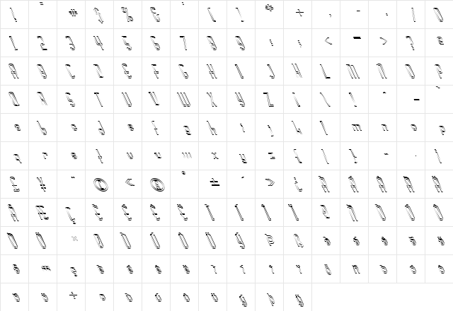 FZ BASIC 44 HOLLOW LEFTY Bold font glyphpreview