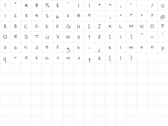 LD Fine Print 17 Regular font glyphpreview