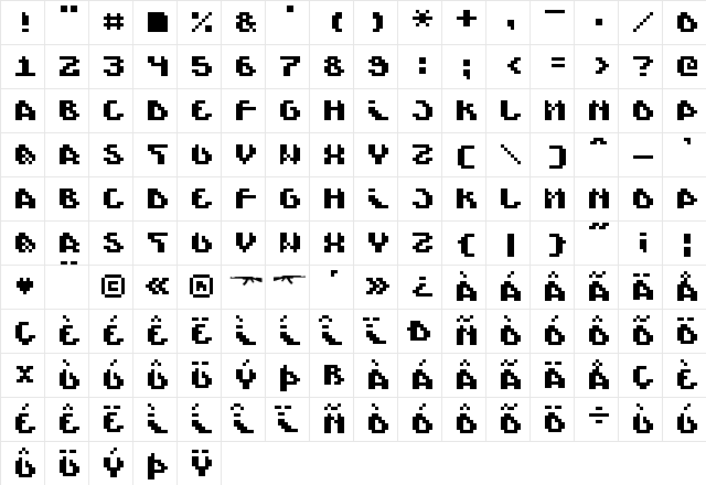 Scienide LS Regular font glyphpreview
