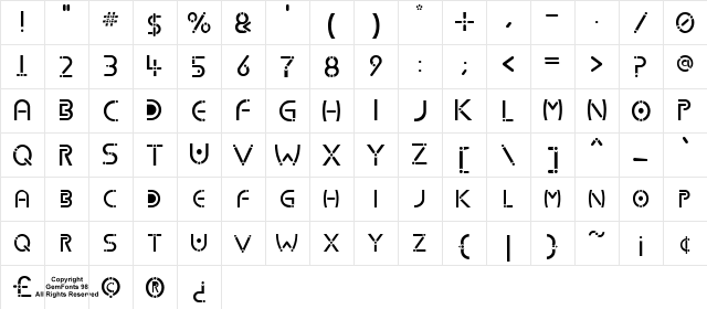 Kharnorric Regular font glyphpreview