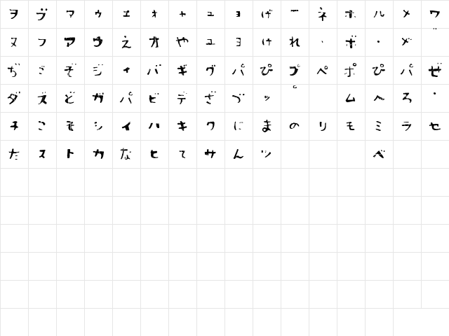 Sushitaro Regular font glyphpreview