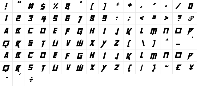 Future Worlds Italic font glyphpreview