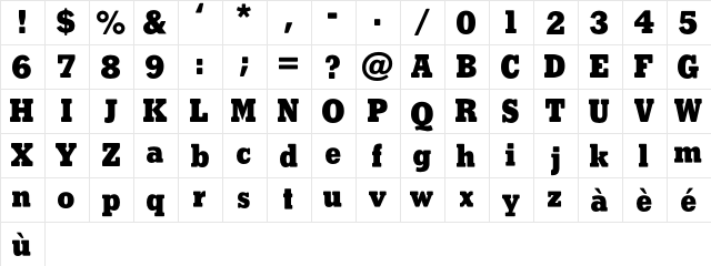 CARERRA Jones Regular font glyphpreview