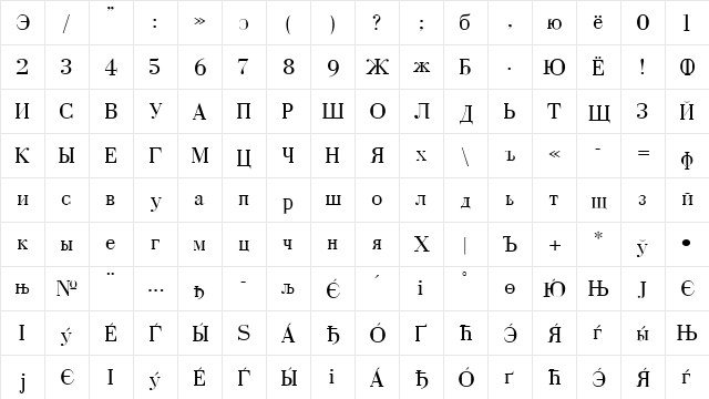 Orloff Regular font glyphpreview