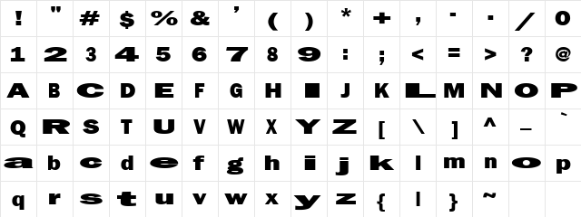 Staley Regular font glyphpreview