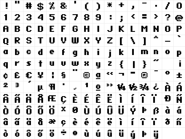 standard 07_66 Regular font glyphpreview