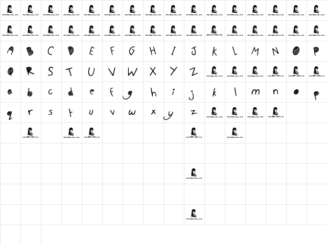 No Talking Allowed Regular font glyphpreview