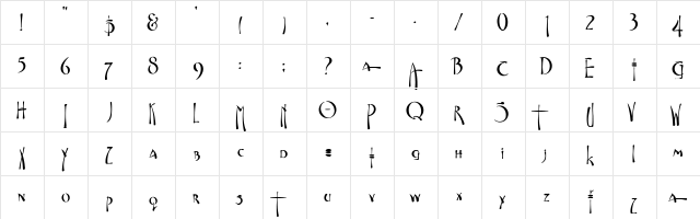 Fontasia One Regular font glyphpreview