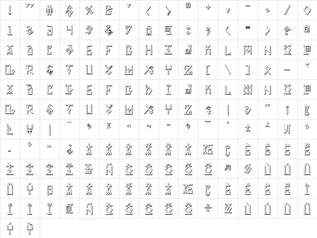 Elder Magic Shadow Regular font glyphpreview