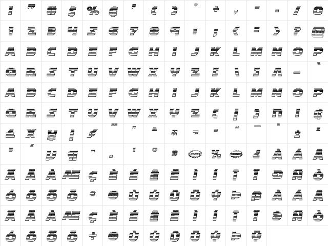 Soloist Chrome Regular font glyphpreview